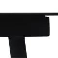 Ensemble à manger de jardin 9 pcs noir rotin PVC