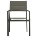 Chaises de jardin 2 pcs Textilène et acier Gris et anthracite