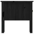 Table d'appoint Noir 50x50x49 cm Bois massif de pin