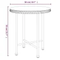 Table de salle à manger Ø50 cm Verre trempé et acier