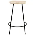 Tabourets de bar lot de 2 bois de manguier massif