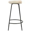 Tabourets de bar lot de 2 bois de manguier massif