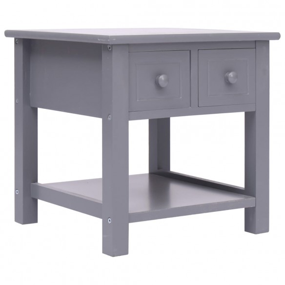 Table d'appoint Gris 40x40x40 cm Bois de Paulownia