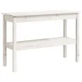 Table console Blanc 110x40x75 cm Bois de pin solide