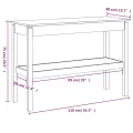 Table console Blanc 110x40x75 cm Bois de pin solide