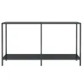 Table console Noir 140x35x75,5 cm Verre trempé