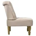 Chaises en style français lot de 2 crème tissu