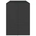 Table de bar et dessus en verre noir 185x80x110 cm poly rotin