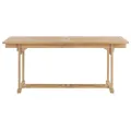 Table extensible de jardin 180-280x100x75 cm Teck solide