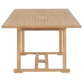 Table extensible de jardin 180-280x100x75 cm Teck solide