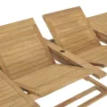 Table extensible de jardin 180-280x100x75 cm Teck solide