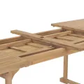 Table extensible de jardin 180-280x100x75 cm Teck solide
