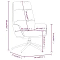 Chaise de relaxation Gris clair Tissu