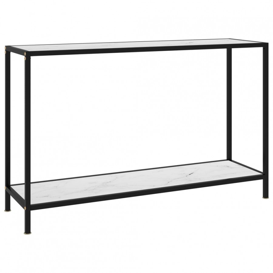 Table console Blanc 120x35x75 cm Verre trempé