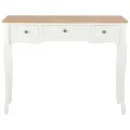 Table de console et coiffeuse avec 3 tiroirs Blanc
