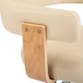 Chaises pivotantes à manger lot de 4 crème similicuir
