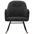 Chaise à bascule Gris foncé Velours