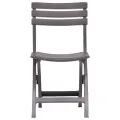 Chaises de jardin pliables 2 pcs Plastique Mocha
