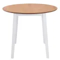 Table de salle à manger ronde à abattant MDF Blanche