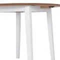 Table de salle à manger ronde à abattant MDF Blanche