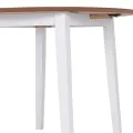 Table de salle à manger ronde à abattant MDF Blanche