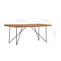 Table de salle à manger 180x90x76 cm Bois d'acacia massif