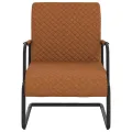 Chaise cantilever Marron mat Similicuir
