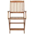 Chaises pliables de jardin 6 pcs avec coussins Bois d'acacia