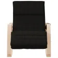 Chaise à bascule Noir Tissu