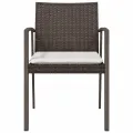 Chaises de jardin coussins lot de 2 marron 56,5x57x83 cm rotin