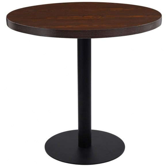 Table de bistro Marron foncé 80 cm MDF