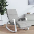 Chaise à bascule Gris clair Tissu
