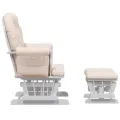 Chaise berçante avec repose-pied Rose clair Tissu