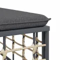 Salon de jardin 8 pcs avec coussins anthracite résine tressée