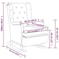 Fauteuil avec pieds à bascule et tabouret Gris clair Tissu