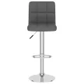 Tabourets de bar lot de 2 gris foncé tissu
