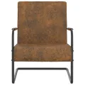 Chaise cantilever Marron Tissu