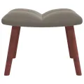 Chaise à bascule avec repose-pied Gris clair Velours