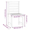 Chaises de jardin 2 pcs 40,5x48x91,5 cm bois massif de pin
