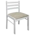 Chaises à manger lot de 2 blanc hévéa solide et velours