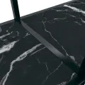Table console Noir 140x35x75,5 cm Verre trempé