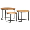 Tables gigognes 3 pcs Bois d'acacia massif