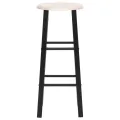 Tabourets de bar lot de 2 noir MDF