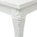 Table de salle à manger 116 x 66 x 76 cm Blanc haute brillance
