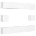 Ensemble de meubles TV 6 pcs Blanc Aggloméré