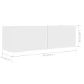 Ensemble de meubles TV 6 pcs Blanc Aggloméré