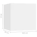 Tables de chevet 2 pcs Blanc 30,5x30x30 cm Aggloméré