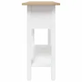 Table console Gamme Corona Pin mexicain Blanc 90x34,5x73 cm