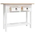 Table console Gamme Corona Pin mexicain Blanc 90x34,5x73 cm