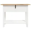 Table console Gamme Corona Pin mexicain Blanc 90x34,5x73 cm